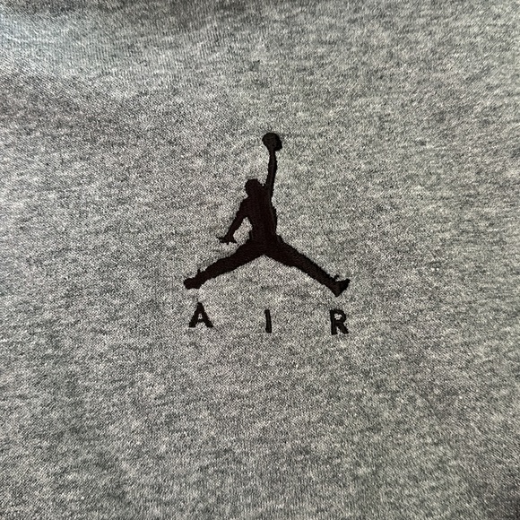 Jordan Nike hoodie, grey and black, fleece - Picture 6 of 7